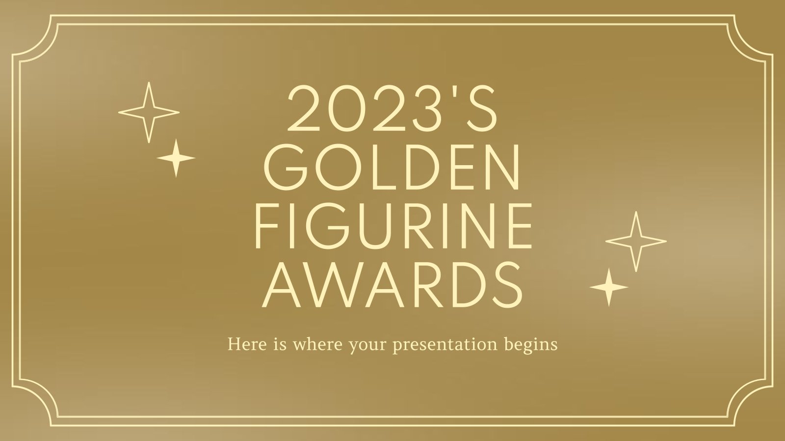 2023's Golden Figurine Awards presentation template 