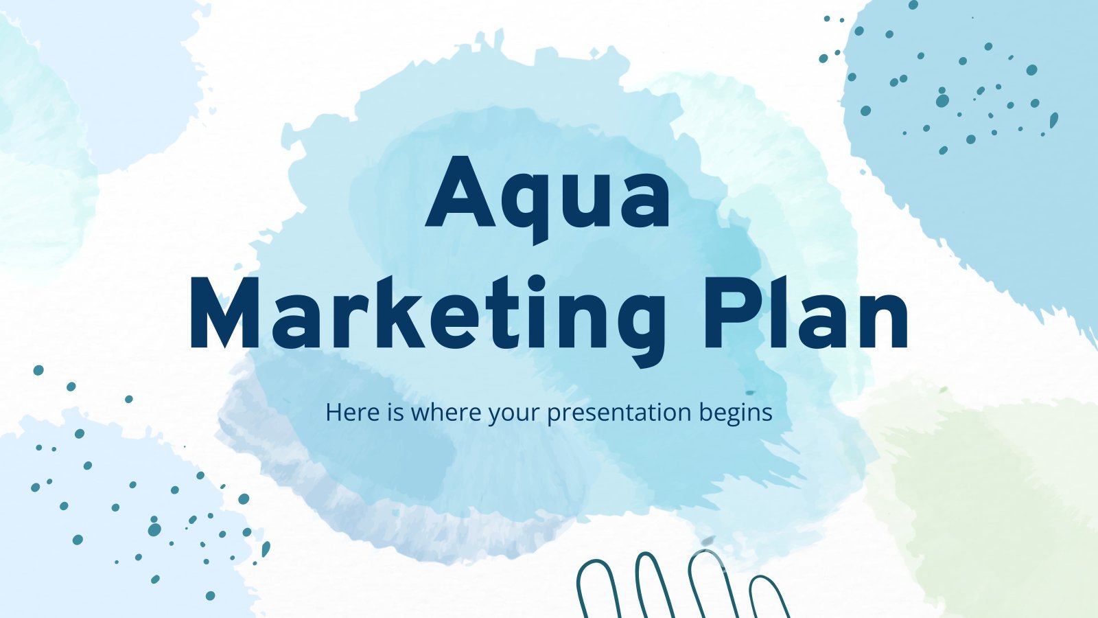 Aqua Marketing Plan presentation template 
