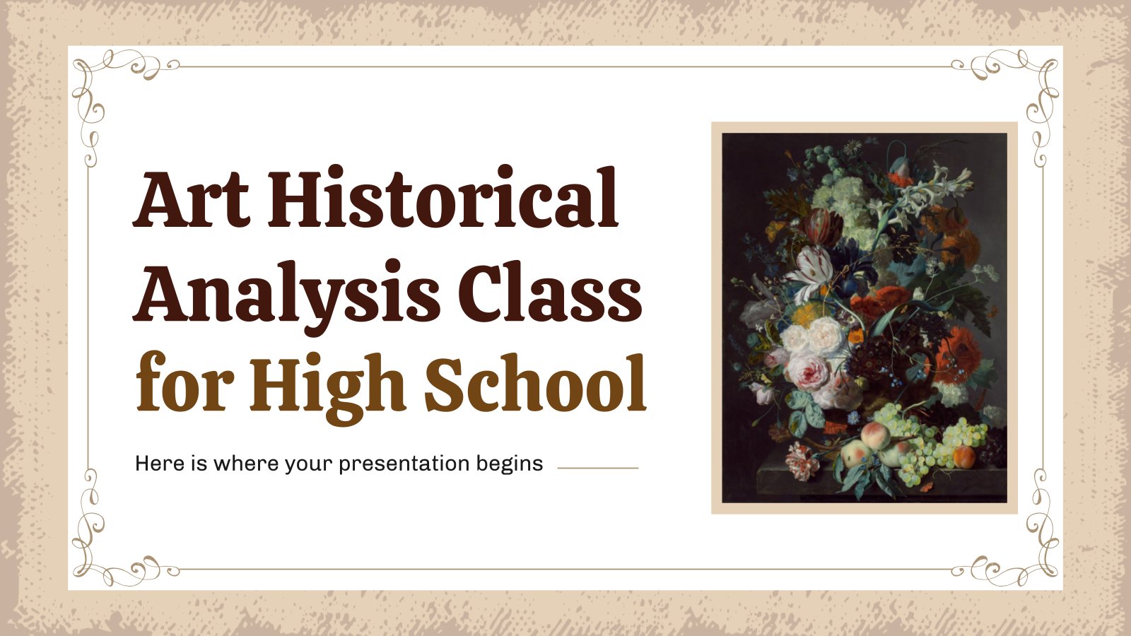 Art Historical Analysis Class for High School presentation template 