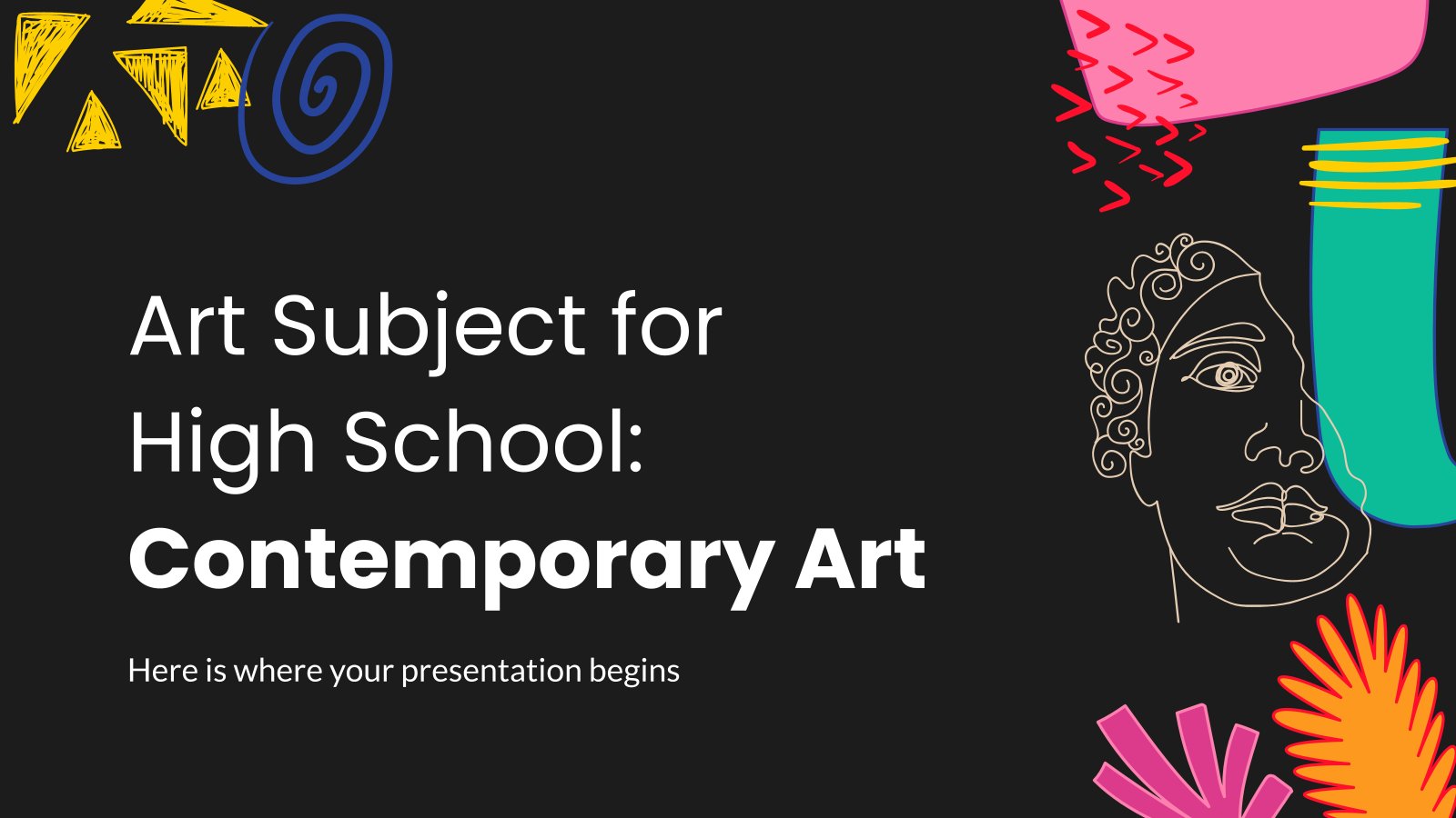 Art Subject for High School: Contemporary Art presentation template 