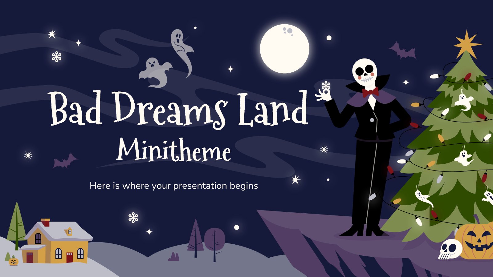 Bad Dreams Land Minitheme presentation template 
