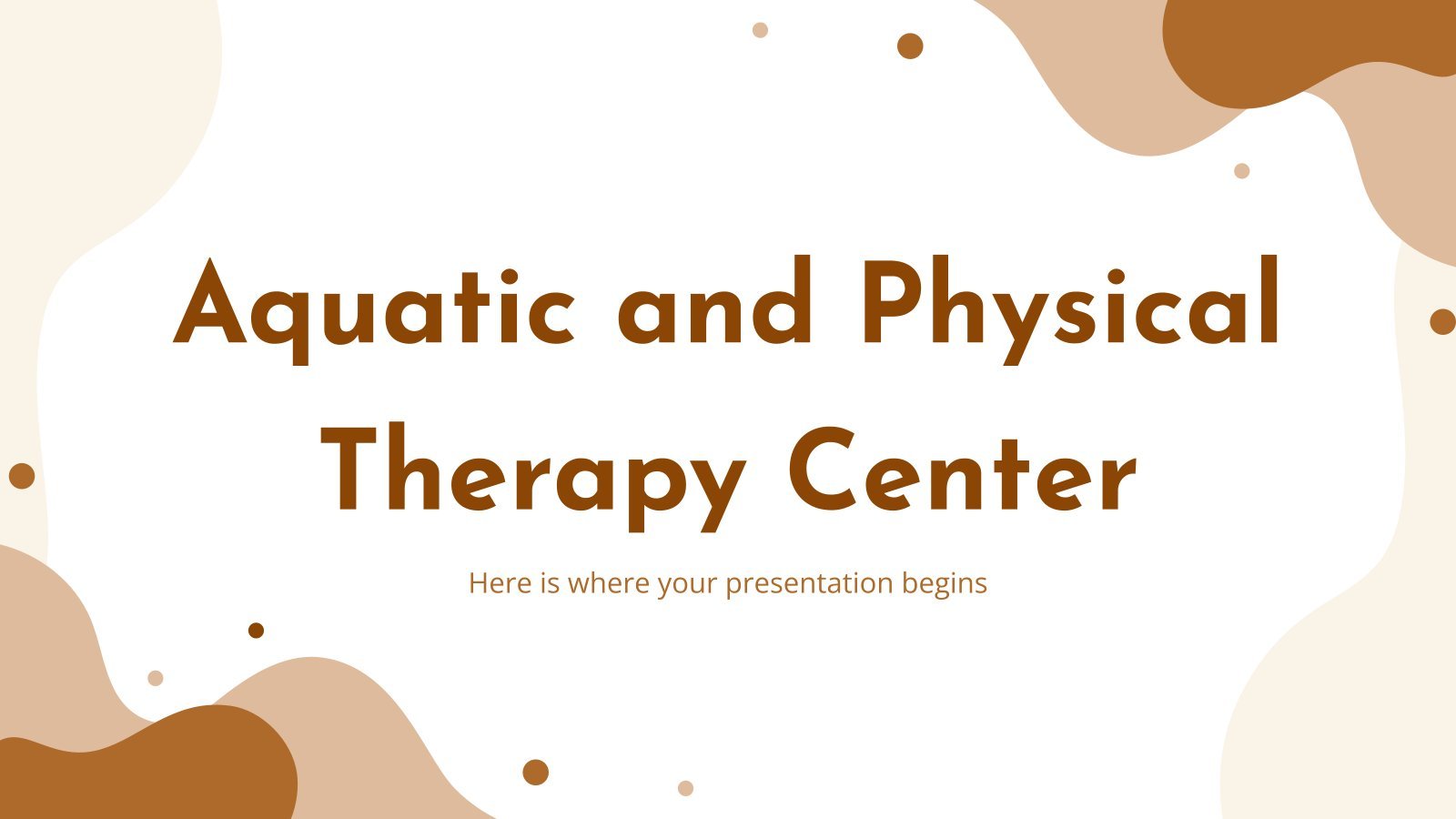 Aquatic and Physical Therapy Center presentation template 