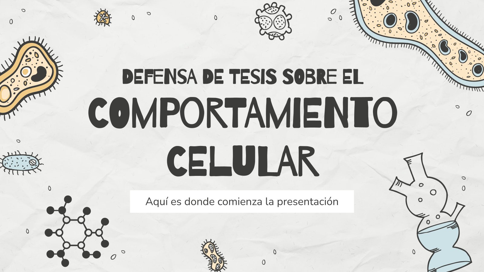 Cell Behavior Thesis Defense presentation template 