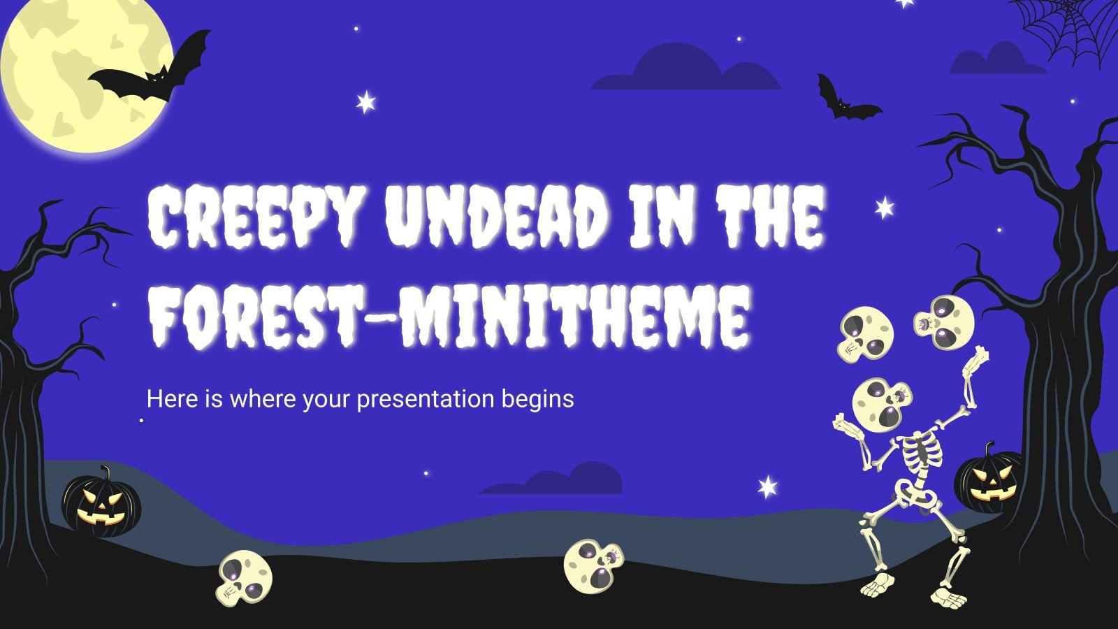 Creepy Undead in the Forest - Minitheme presentation template 