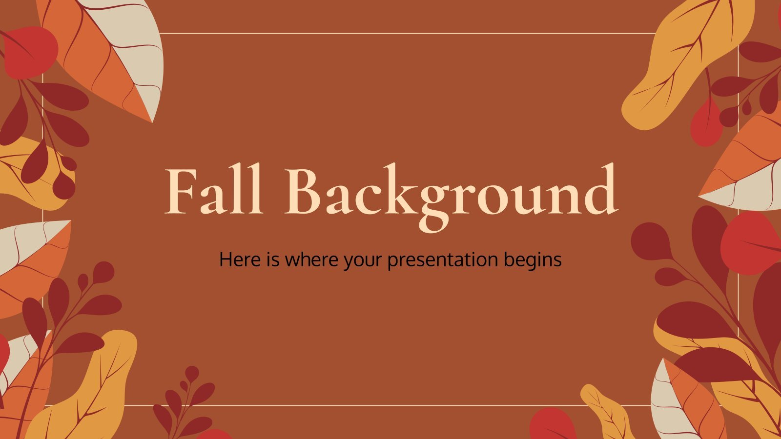 Fall Background presentation template 