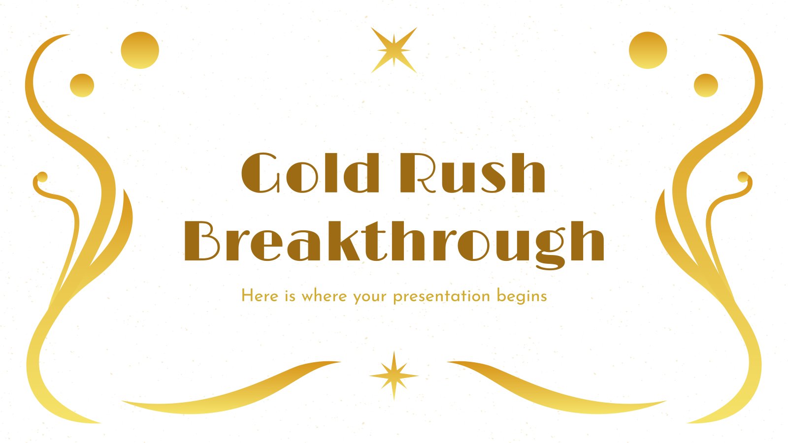 Gold Rush Breakthrough presentation template 