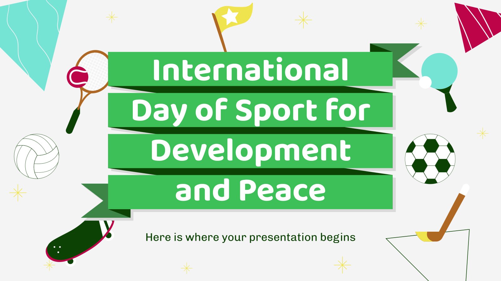 International Day of Sport for Development and Peace presentation template 