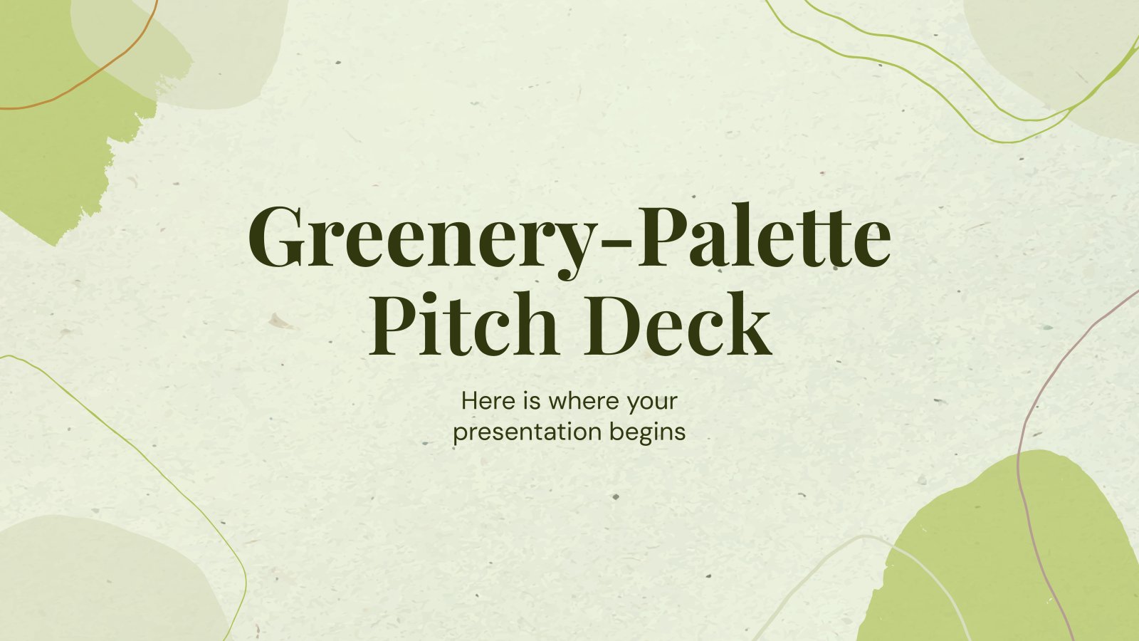 Greenery-Palette Pitch Deck presentation template 