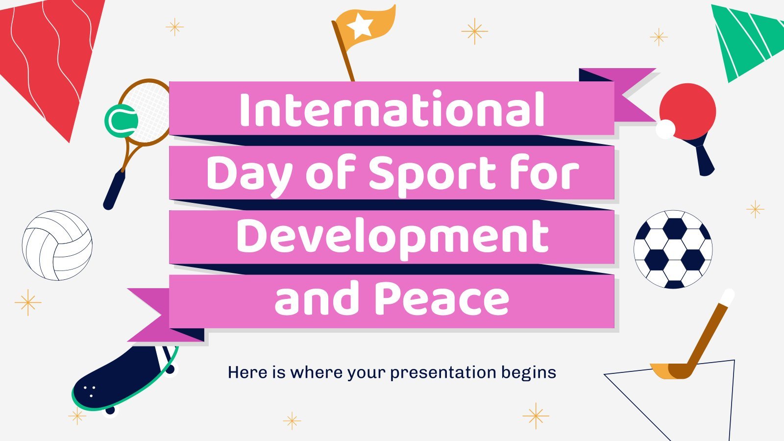 International Day of Sport for Development and Peace presentation template 