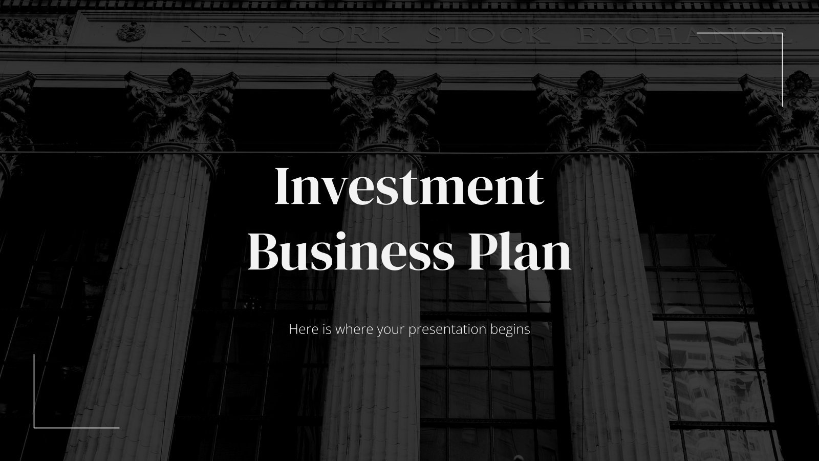 Investment Business Plan presentation template 