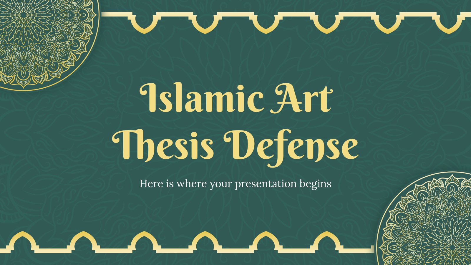 Islamic Art Thesis Defense presentation template 
