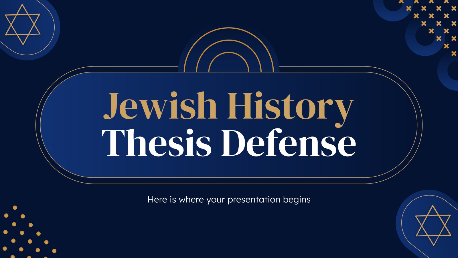 Jewish History Thesis Defense presentation template 
