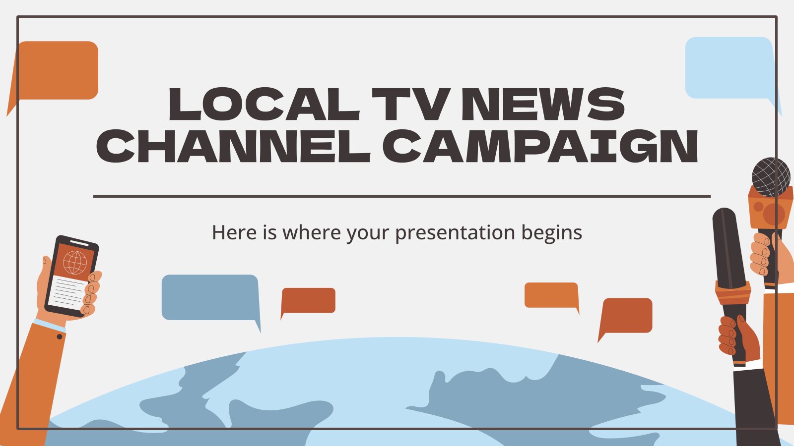 Local TV News Channel Campaign presentation template 