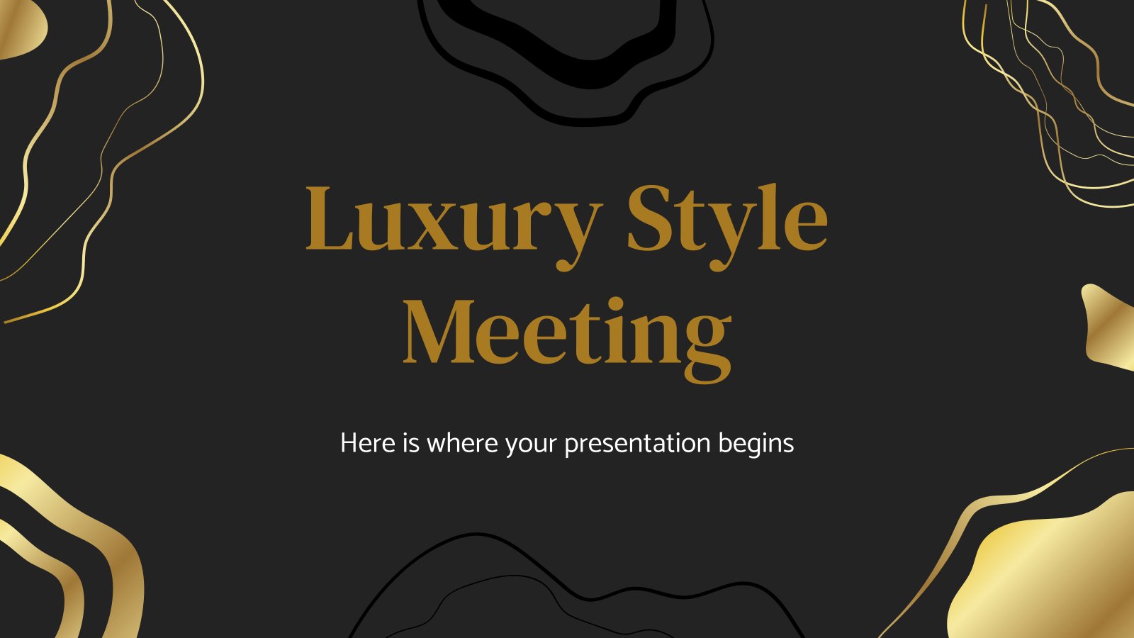 Luxury Style Meeting presentation template 
