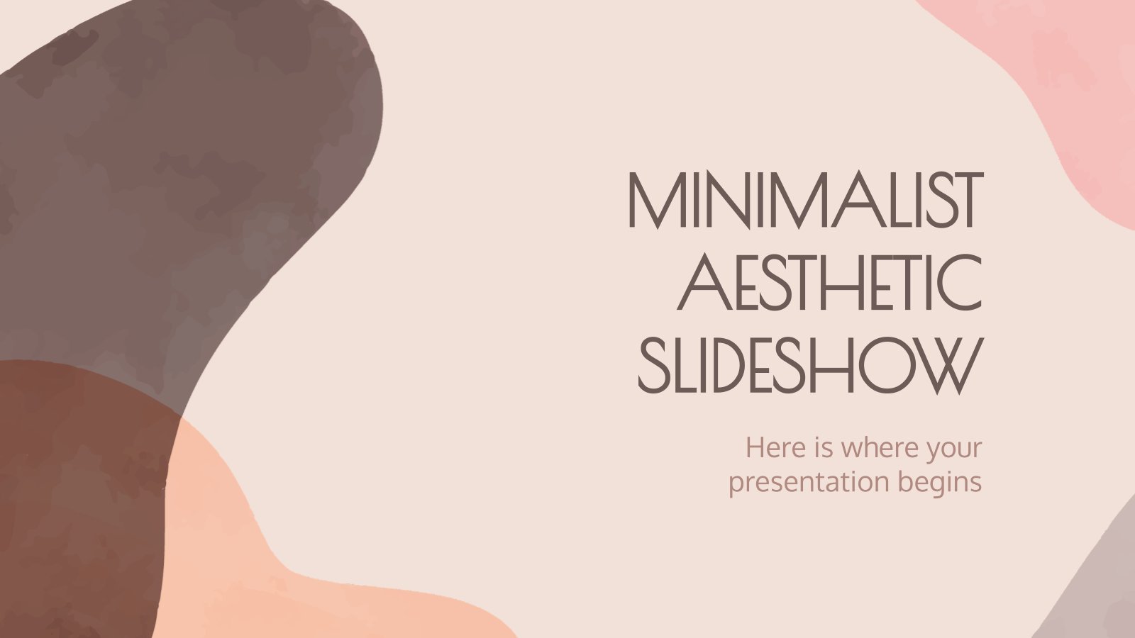 Minimalist Aesthetic Slideshow presentation template 