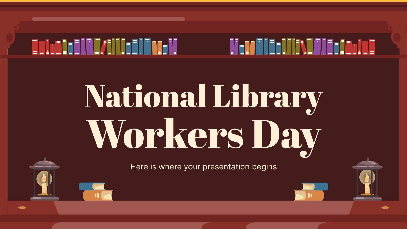 National Library Workers Day presentation template 