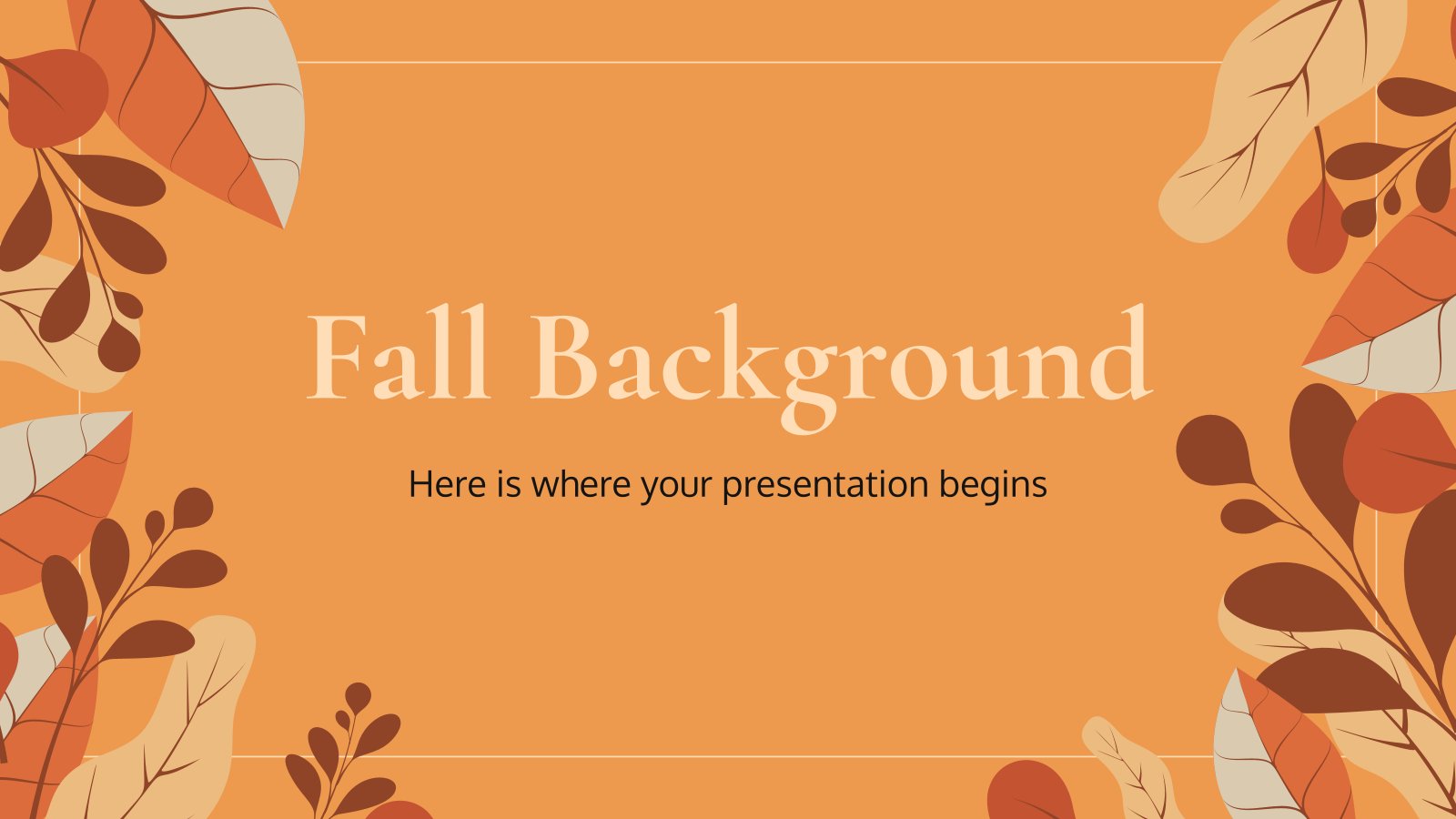 Fall Background presentation template 