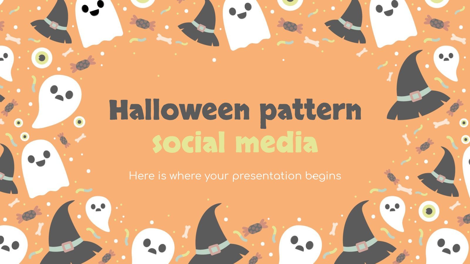 Halloween Pattern Social Media presentation template 