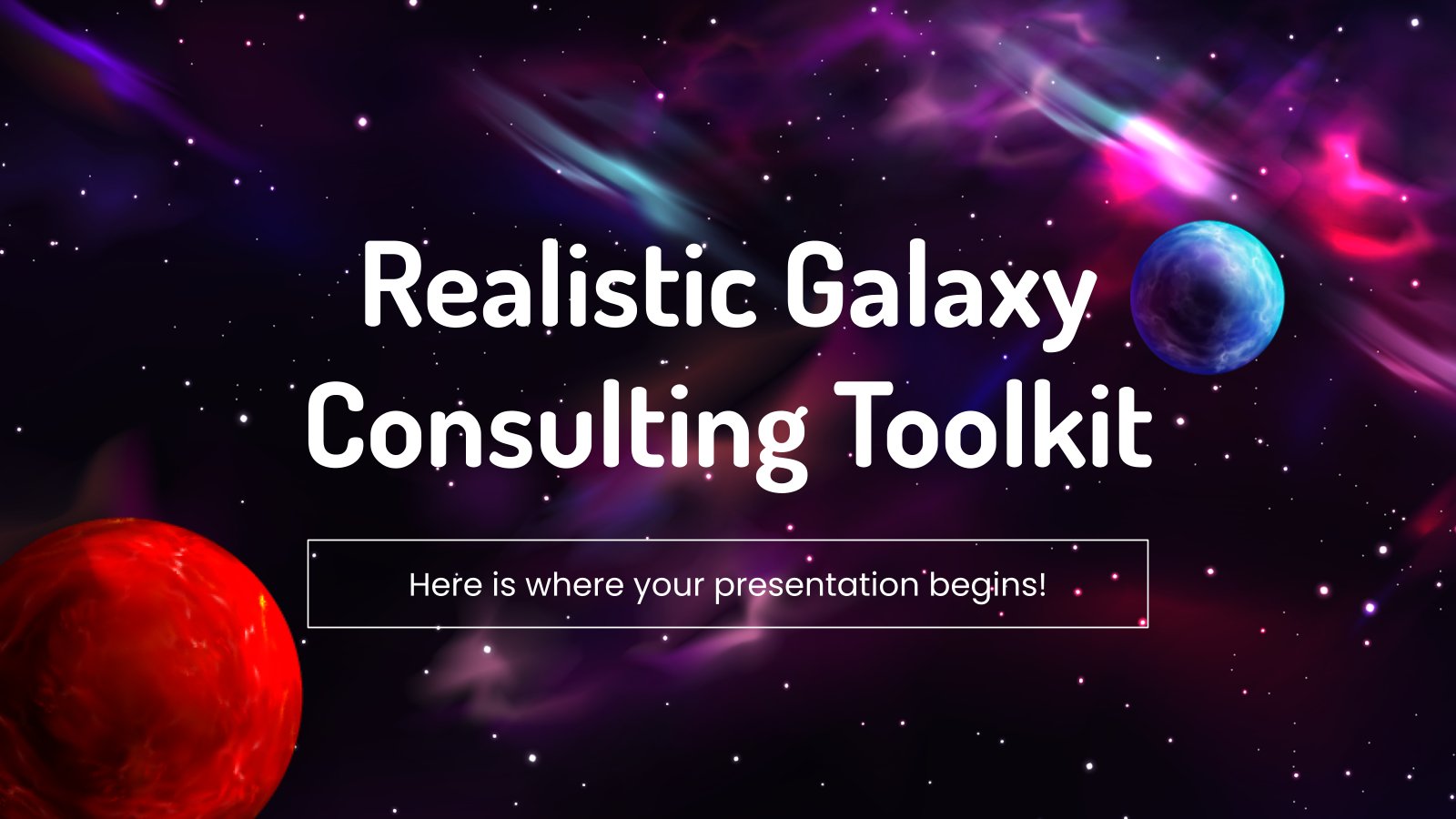 Realistic Galaxy Consulting Toolkit presentation template 