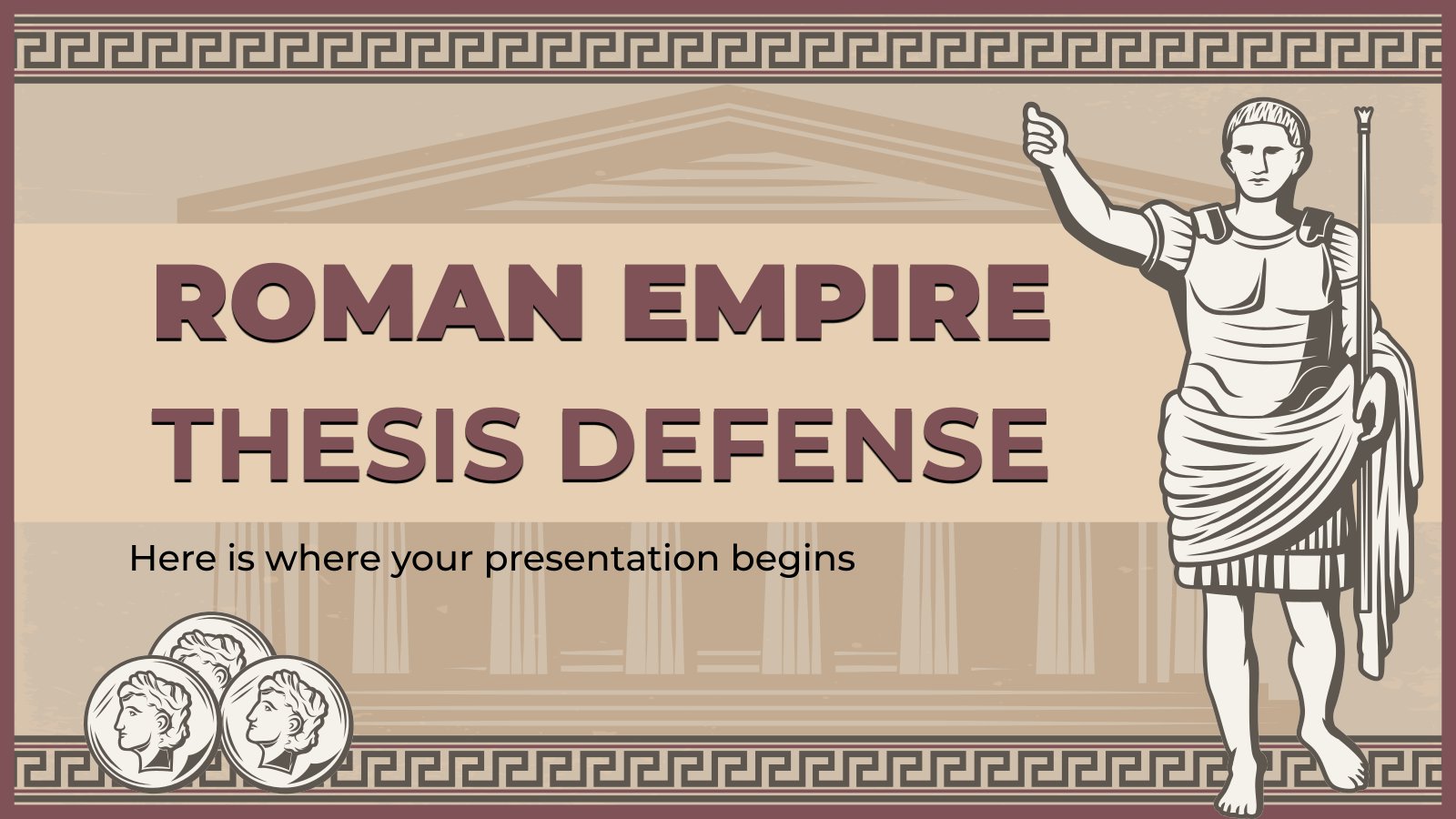 Roman Empire Thesis Defense presentation template 