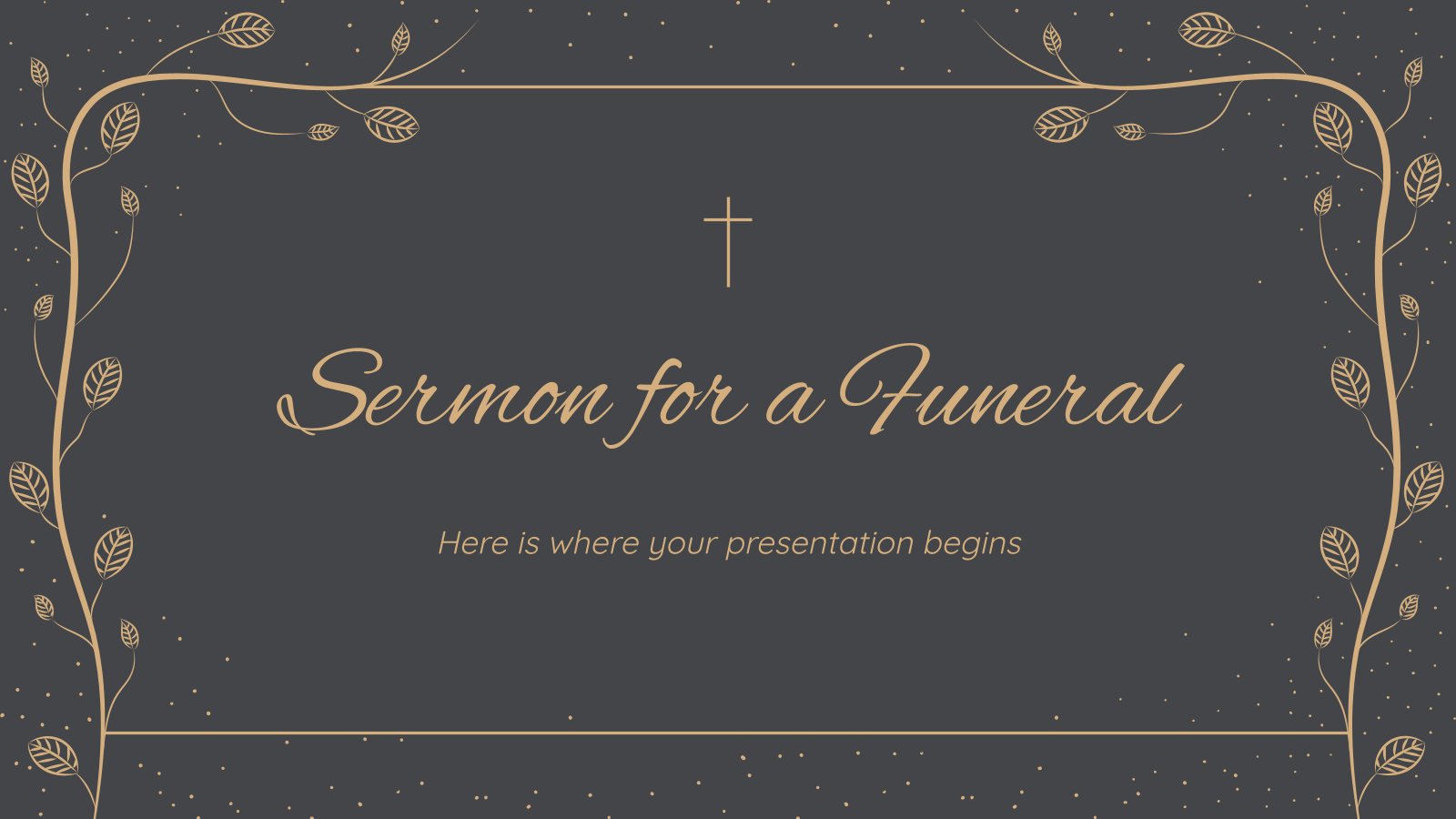 Sermon for a Funeral presentation template 