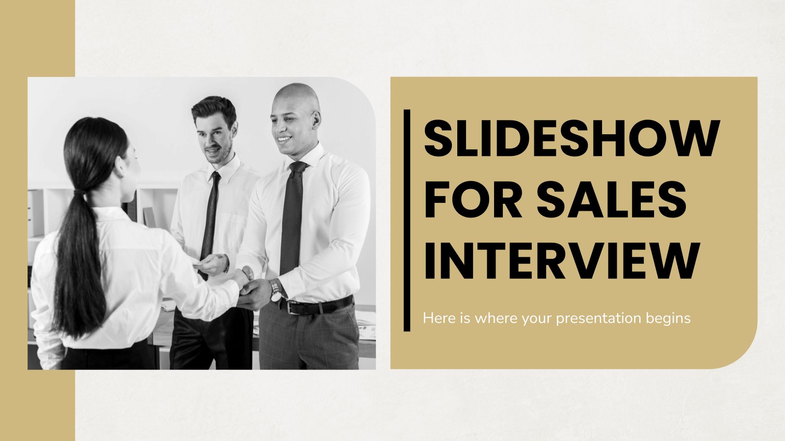 Slideshow for Sales Interview presentation template 