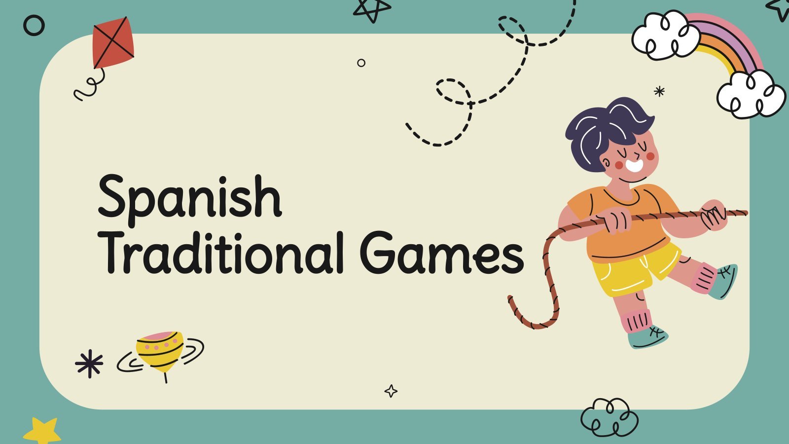Traditional Games in Spain presentation template 