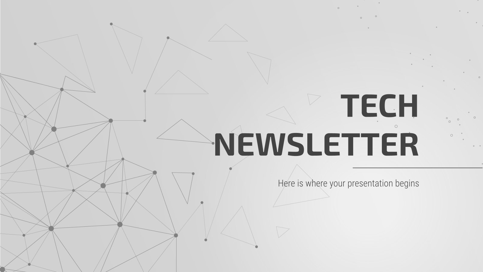 Tech Newsletter presentation template 