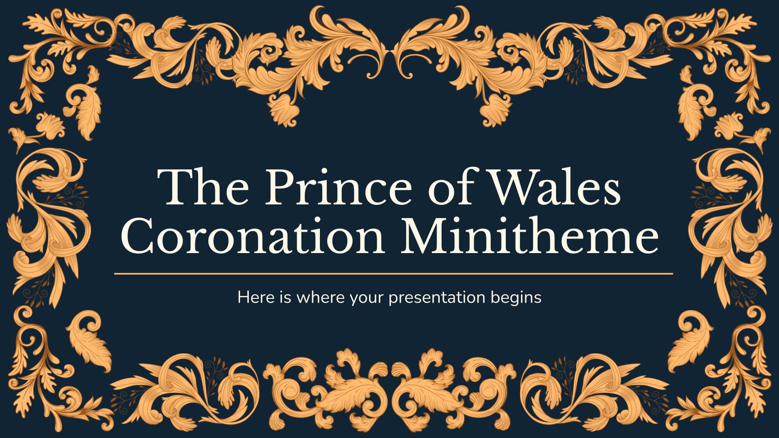 The Prince of Wales Coronation - Minitheme presentation template 