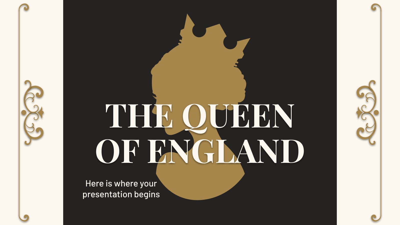 The Queen of England - Minitheme presentation template 