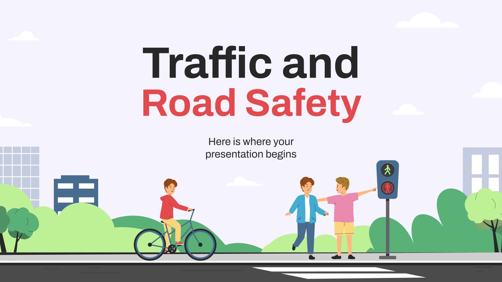 Traffic and Road Safety presentation template 
