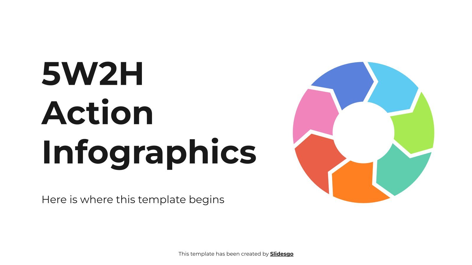 5W2H Aktion Infografik Präsentationsvorlage