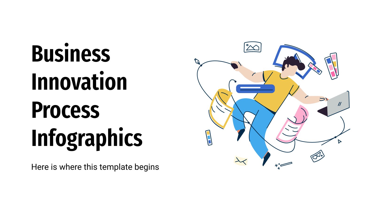Business Innovation Prozess Infografiken Präsentationsvorlage