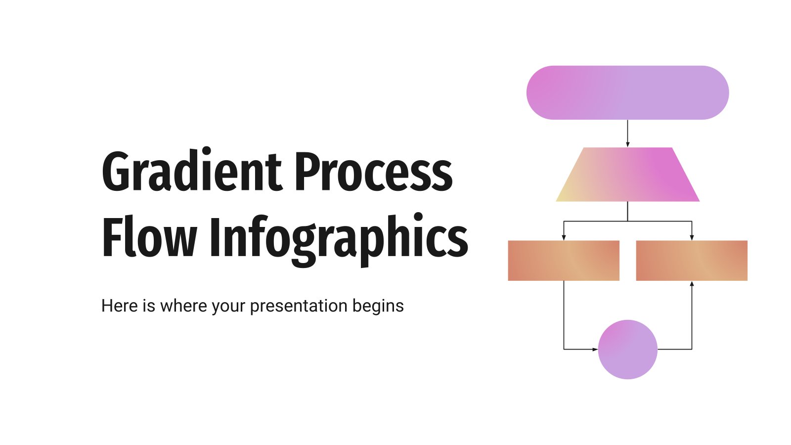 Flow-Infografiken mit Farbverläufe Präsentationsvorlage