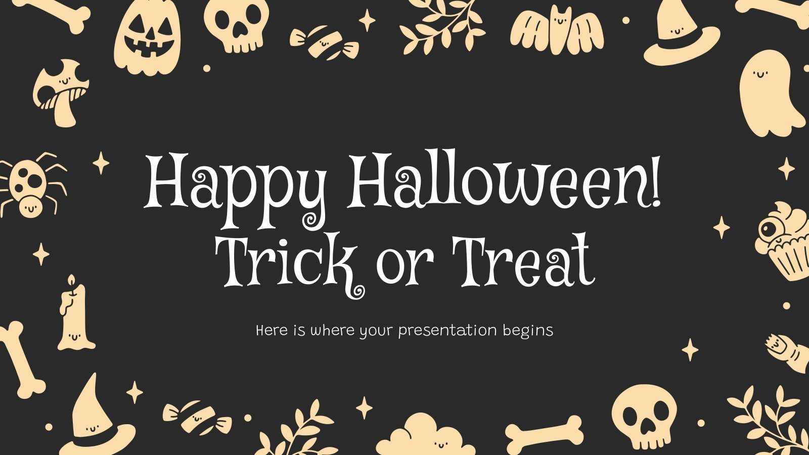 Happy Halloween! Trick or Treat presentation template 