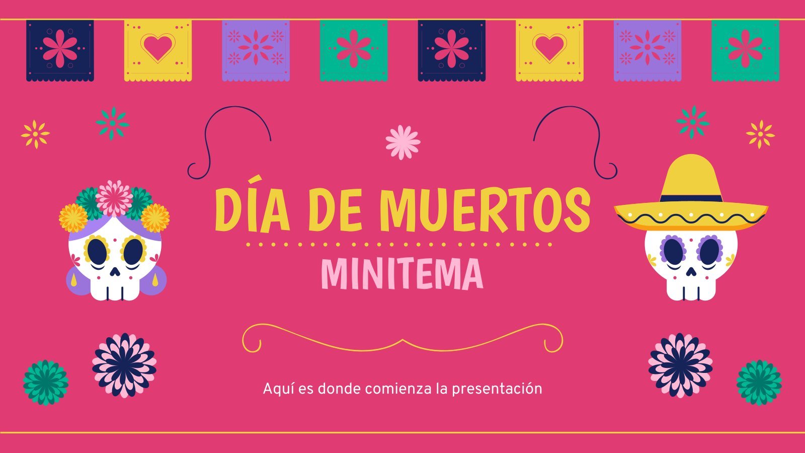 Mexican Day of the Dead Minitheme presentation template 