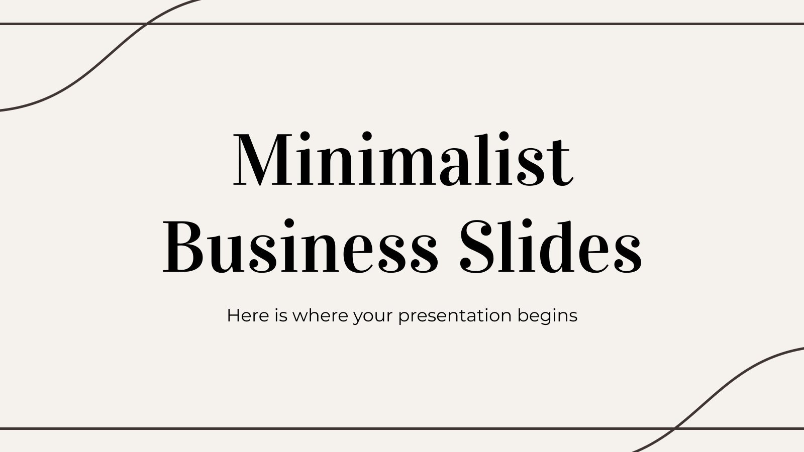Minimalist Business Slides presentation template 