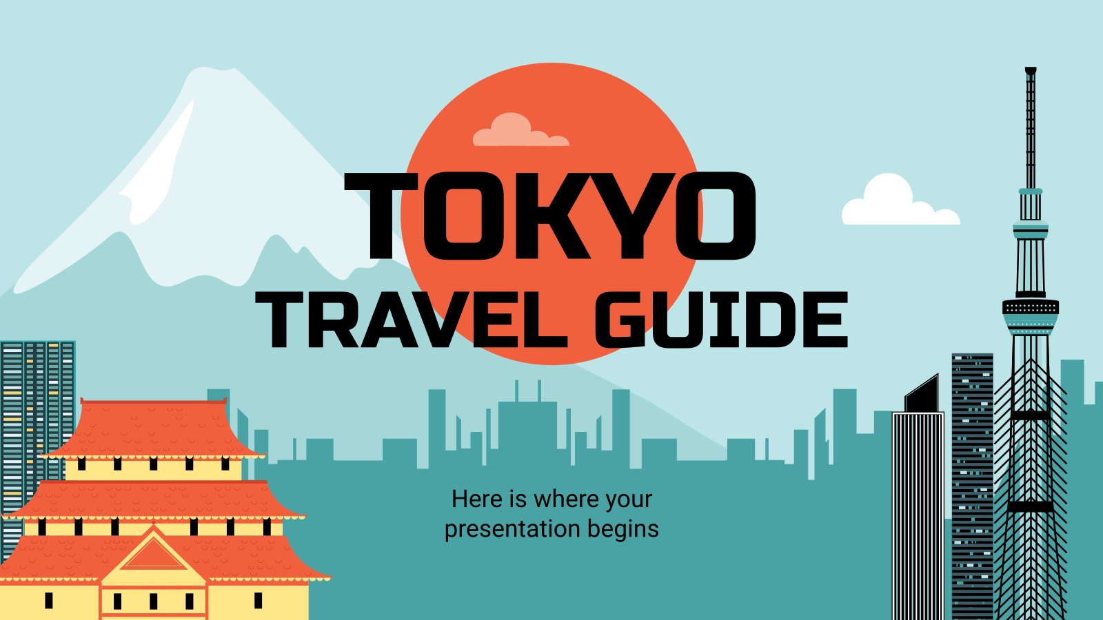 여행 가이드: 도쿄 프레젠테이션 템플릿