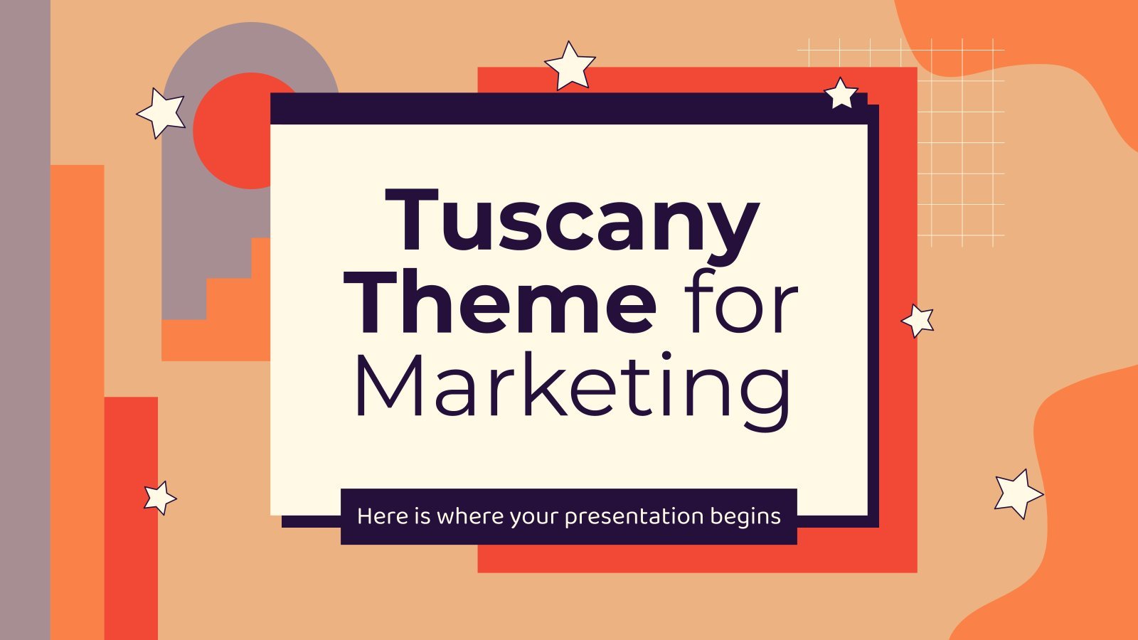 Plantilla de presentación Tema Toscana para marketing