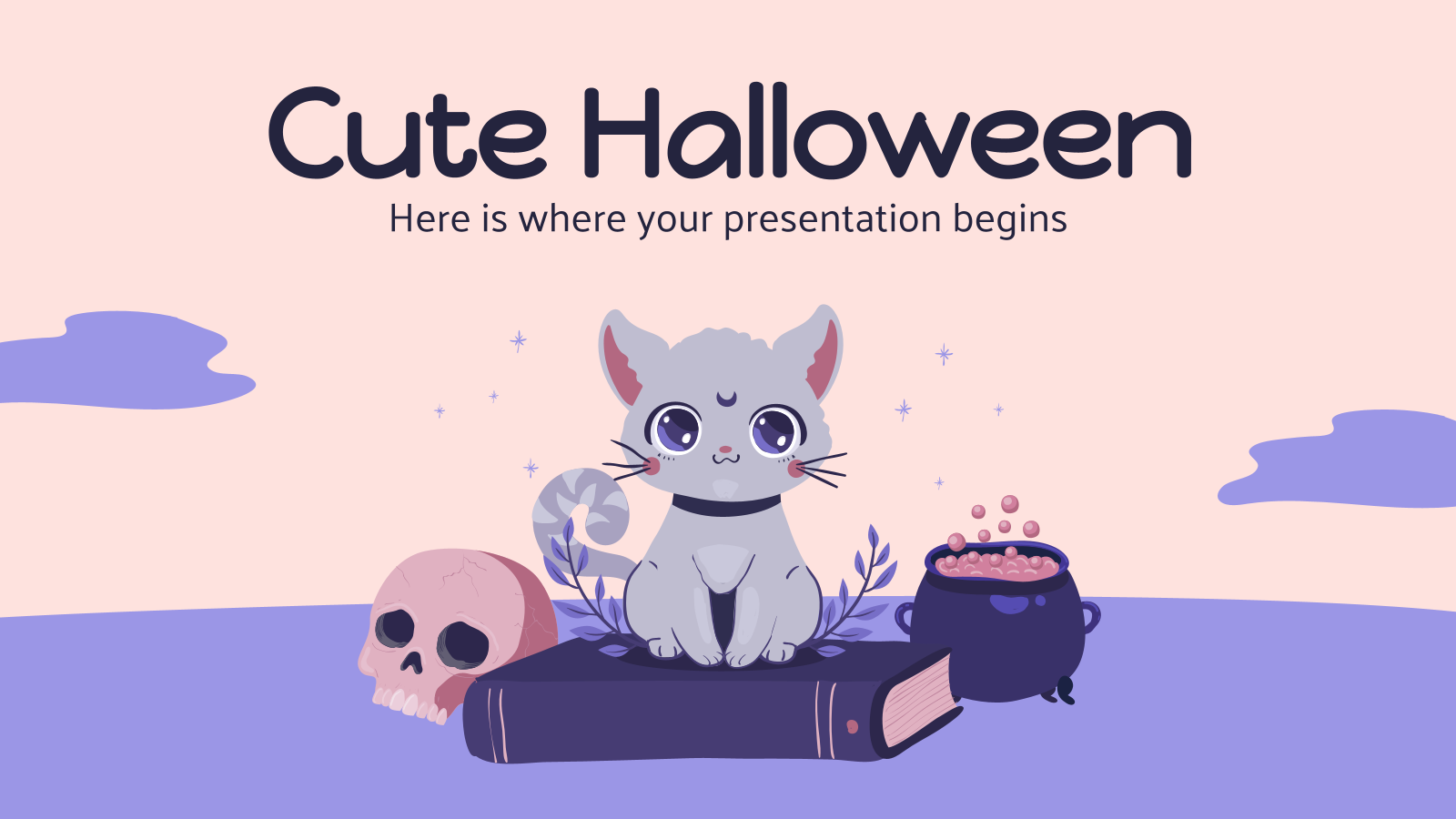 Cute Halloween presentation template 
