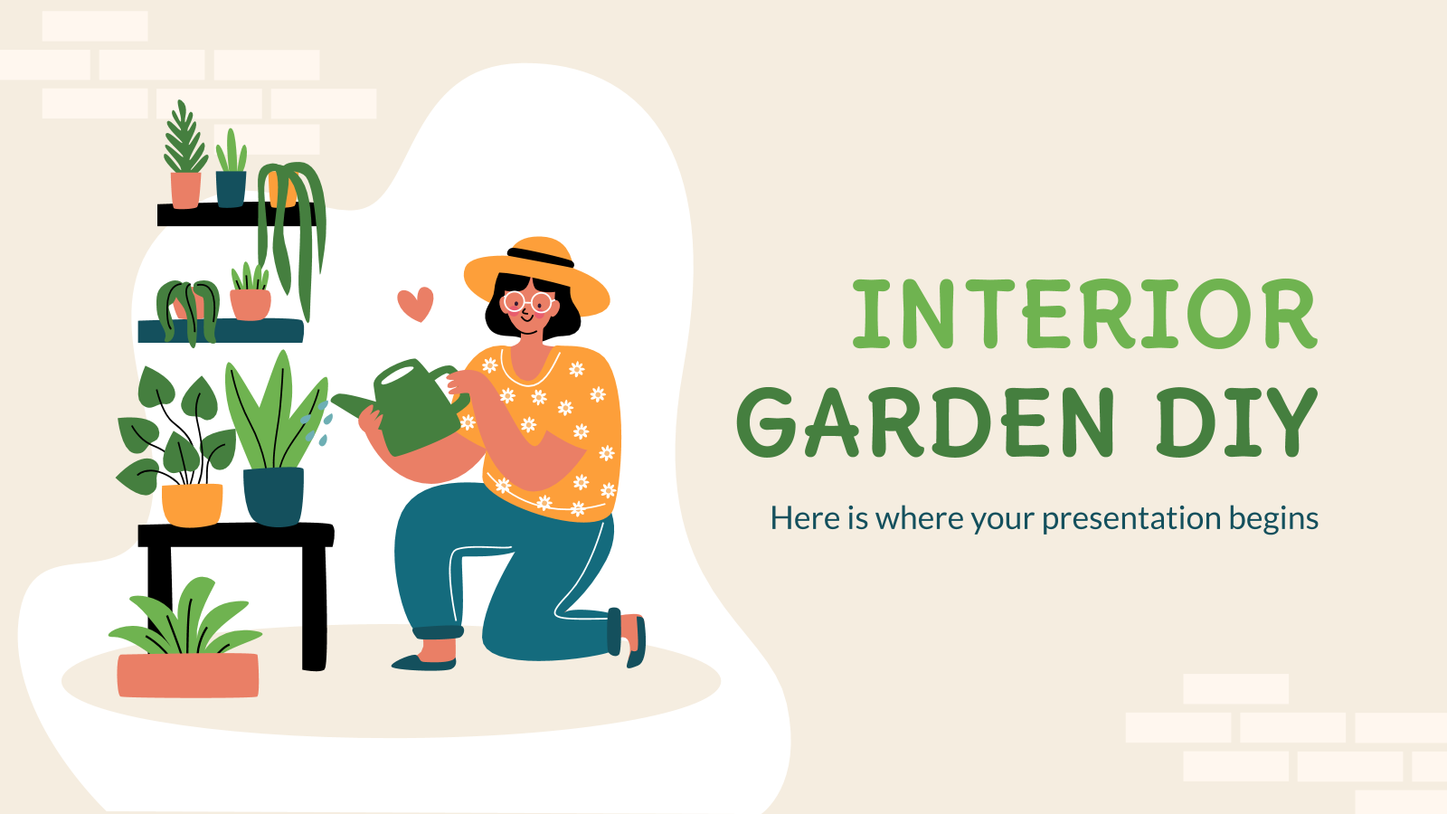 Interior Garden DIY presentation template 